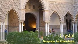  Presentation with fort - Colorful presentation enhanced with old woman with tweenie girls doing homework at home backdrop and a coral colored foreground