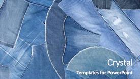  Presentation with sew - Audience pleasing presentation theme consisting of sew seeds - patchwork jeans background backdrop and a teal colored foreground