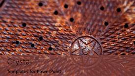  Presentation with sewer - Presentation design with sewer-man-hole-cover-manhole background and a tawny brown colored foreground
