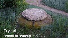  Presentation with sewer - PPT layouts with sewer-manhole-in-the-city background and a tawny brown colored foreground