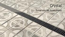  Presentation with drain - Cool new PPT theme with sewer pipes - drain backdrop and a soft green colored foreground