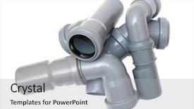  Presentation with sewer - Presentation with sewer pipes background and a light gray colored foreground