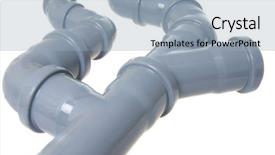  Presentation with sewer pipes - Audience pleasing PPT theme consisting of sewer pipes backdrop and a light blue colored foreground