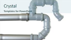  Presentation with sewer pipes - PPT theme enhanced with sewer pipes background and a light blue colored foreground