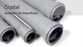  Presentation with sewerage - Audience pleasing PPT layouts consisting of sewerage - grey pvc sewer pipes backdrop and a light gray colored foreground