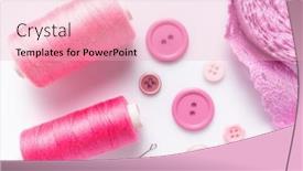  Presentation with sewing - Theme featuring sewing-accessories-and-supplies background and a lemonade colored foreground