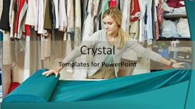  Presentation with worried young female college student - Amazing theme having sewing careers - young female tailor working backdrop and a  colored foreground