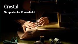  Presentation with sewing machine - Cool new presentation theme with sewing machine - sewer backdrop and a black colored foreground