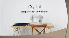  Presentation with tailor made - Cool new presentation with sewing machine on table backdrop and a white colored foreground