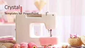  Presentation with sewing machine - Theme enhanced with sewing machine on table background and a lemonade colored foreground