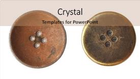  Presentation with old - Beautiful presentation theme featuring sewing needle - old button isolated on white backdrop and a  colored foreground