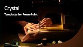  Presentation with sewing needle - PPT theme with sewing needle - sewer background and a black colored foreground