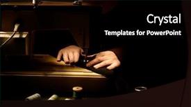  Presentation with sewing needle - Beautiful PPT layouts featuring sewing needle - sewer backdrop and a black colored foreground