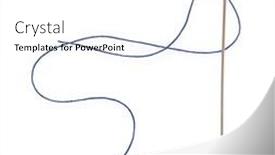  Presentation with sewing needle - Presentation design featuring sewing-thread-and-needle-isolated background and a white colored foreground