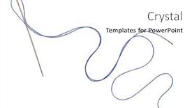  Presentation with sewing needle - Presentation theme consisting of sewing-thread-and-needle-isolated background and a white colored foreground