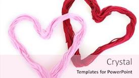  Presentation with embroidery - Audience pleasing presentation theme consisting of sewing-threads-for-embroidery-isolated backdrop and a lemonade colored foreground