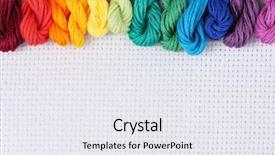  Presentation with cotton - Cool new theme with sewing threads for embroidery backdrop and a white colored foreground