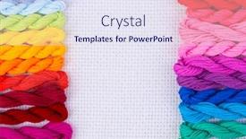  Presentation with embroidery - PPT theme having sewing threads for embroidery background and a sky blue colored foreground