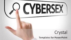  Presentation with search - Presentation theme consisting of incontrol 18 - cybersex written in search bar background and a light gray colored foreground
