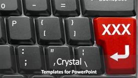  Presentation with xxx - PPT theme featuring sexual education - xxx only message on enter background and a dark gray colored foreground