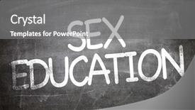  Presentation with sex education - Presentation theme enhanced with sex education written background and a gray colored foreground