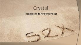  Presentation with sex - Cool new slides with sex handwritten in sand on a beach backdrop and a soft green colored foreground