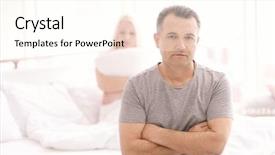  Presentation with sex - Audience pleasing presentation theme consisting of sex health - senior couple with problem backdrop and a cream colored foreground