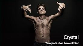  Presentation with antisocial - Presentation theme enhanced with sex law - bad boy concept a portrait background and a black colored foreground