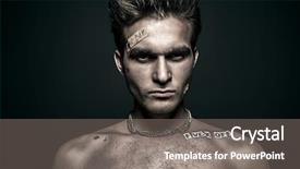  Presentation with bad - Slides enhanced with sex law - bad boy concept close-up portrait background and a gray colored foreground