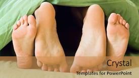  Presentation with sex - Presentation theme enhanced with sex posation - couple foot in bed closeup background and a coral colored foreground