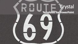  Presentation with route - Presentation theme having sex posation - route 69 sign painted background and a gray colored foreground