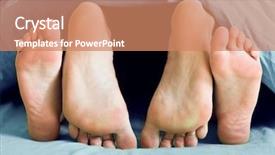  Presentation with pair - Slides with sex posation - two pair of legs background and a coral colored foreground