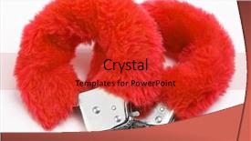  Presentation with sex - Amazing PPT layouts having sex toys - fluffy pink handcuffs on white backdrop and a red colored foreground