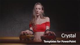  Presentation with sex - Theme enhanced with sex toys - pretty young blonde woman background and a  colored foreground