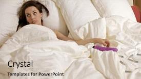  Presentation with sex - PPT layouts with sex toys - young woman relaxing on bed background and a lemonade colored foreground