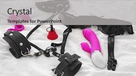  Presentation with sex - Presentation design having sex toys and accessories background and a light gray colored foreground