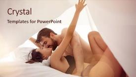  Presentation with young man and a woman - Slide deck featuring sex work - young happy man and woman background and a lemonade colored foreground