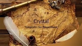  Presentation with map vintage - Presentation theme featuring sextant spyglass and envelope background and a gold colored foreground