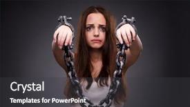  Presentation with discrimination - Slides consisting of sexual assault - woman in violence and discrimination background and a dark gray colored foreground