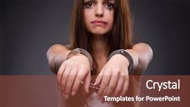  Presentation with violence woman - Presentation theme having sexual assault - woman in violence and discrimination background and a red colored foreground