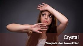  Presentation with discrimination - Cool new slides with sexual assault - woman in violence and discrimination backdrop and a tawny brown colored foreground