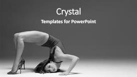  Presentation with empty space dance studio - Presentation theme consisting of sexual behavior - sexy strip dancer posing background and a dark gray colored foreground