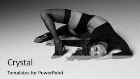  Presentation with empty space dance studio - Presentation design consisting of sexual behavior - sexy strip dancer posing background and a light gray colored foreground