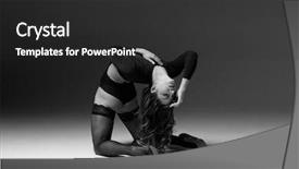  Presentation with sexy - Beautiful PPT theme featuring sexual behavior - sexy strip dancer posing backdrop and a dark gray colored foreground
