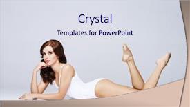  Presentation with health and weight loss - Presentation theme with sexual body - fit and sporty girl background and a sky blue colored foreground