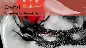  Presentation with mardi gras - Colorful slide deck enhanced with sexual foreplay - feather and sequin mardi gras backdrop and a  colored foreground