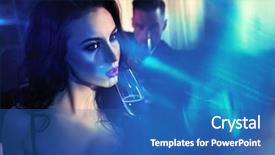  Presentation with champagne - Slide deck enhanced with sexual foreplay - loving couple drinking champagne background and a teal colored foreground