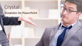  Presentation with sexual harassment - Presentation theme enhanced with sexual harassment concept with man and woman in office background and a lemonade colored foreground