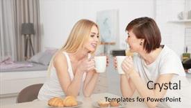 Presentation with good morning couple bed - Presentation consisting of sexual orientation - morning of young lesbian couple background and a  colored foreground