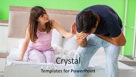  Presentation with health hope healing - PPT theme consisting of sexual pain - young husband having problems background and a light blue colored foreground